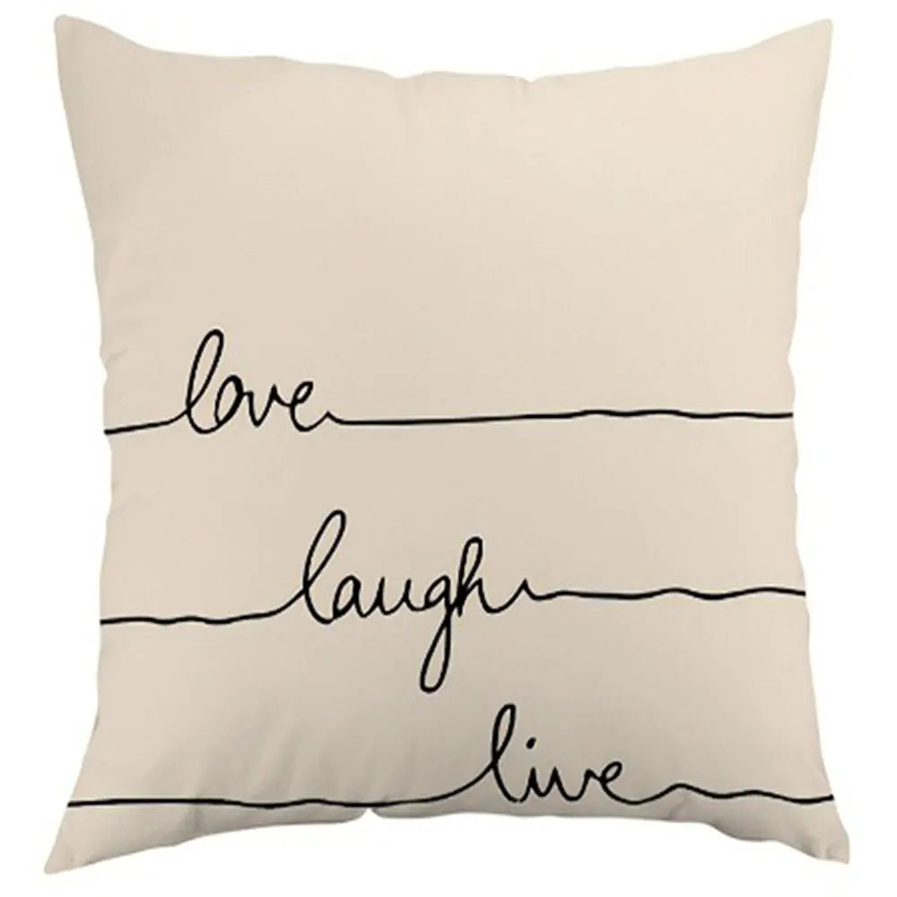 housse coussin polyester motif géométrique moderne beige noir lit salon voiture