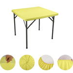 couvre table carré élastique noir rouge vert bleu rose violet blanc uni moderne festif