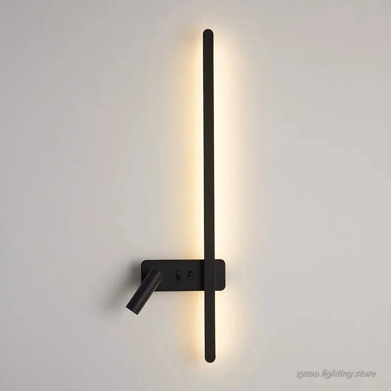lampe murale moderne appliques led noir blanc minimaliste fixée mur chambre salon entrée