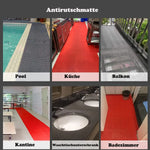 tapis antidérapant pvc gris rouge vert moderne shaped hollow 40x90cm
