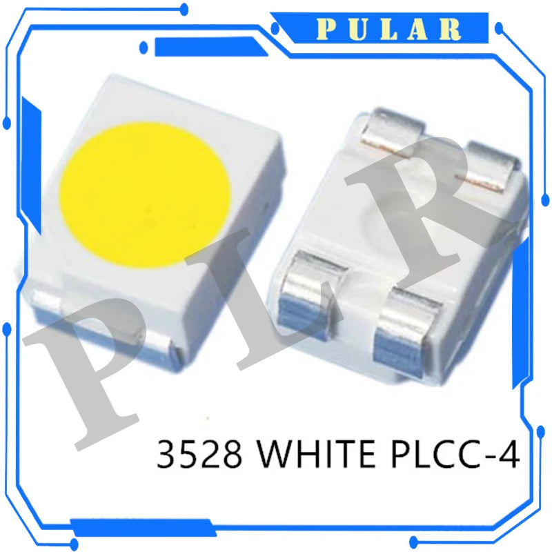 diodes led blanc bleu orange plcc 3528 très brillantes adhésives éclairage