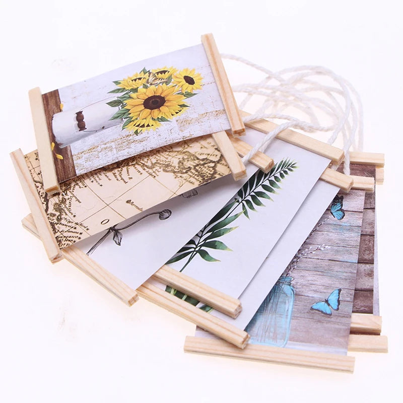 cadre mural suspendu rustique fleurs bois ancien tournesol marguerites vert blanc beige