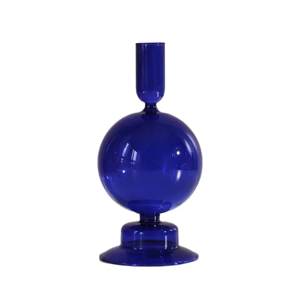 supports bougies rose transparent moderne minimaliste sans motif décoration intérieure chandelles mariage tables