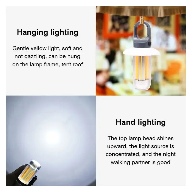 lampe poche portable led rechargeable blanc noir jaune doré transparent bandes vertes moderne compact