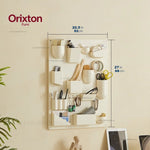 panneau rangement mural moderne blanc 15 compartiments vis fixation 52x68cm