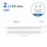 tubes led blancs modernes 25w 50cm lisses striés clips adaptateurs prise eu us