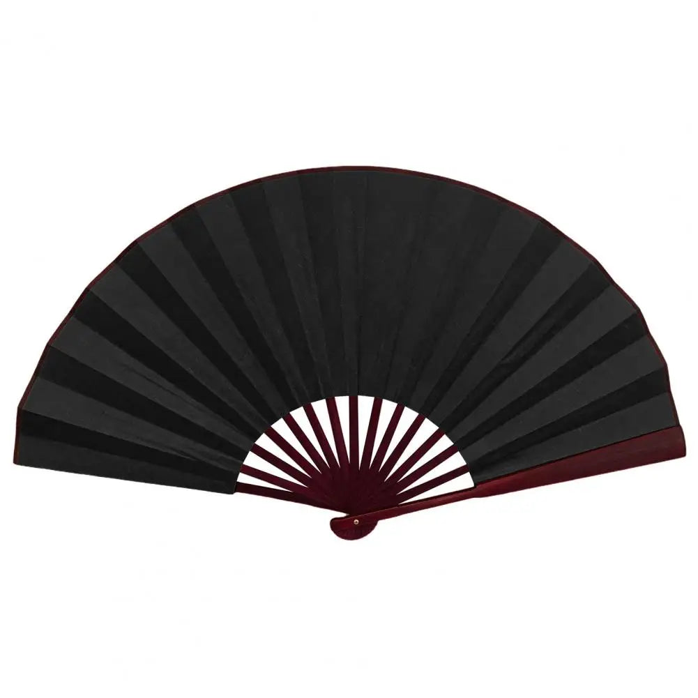 éventail pliant bambou rayures orange blanc rouge vert noir classique poignée bois rangement