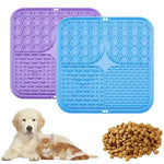 tapis nourriture animaux violet bleu vert orange gouttes d'eau succion tiges pratiques moderne