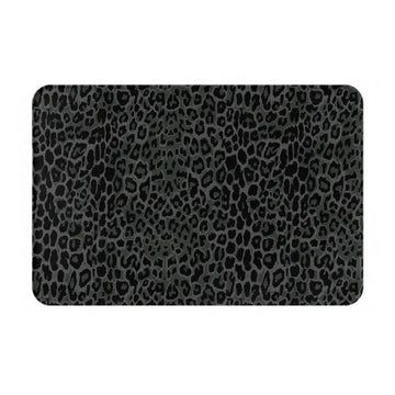 tapis moderne imprimé léopard noir gris durable imperméable mousse polyester 120x160cm