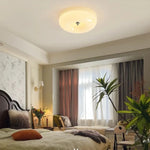 plafonnier moderne verre blanc beige acier inoxydable lumière led neutre chaude blanche