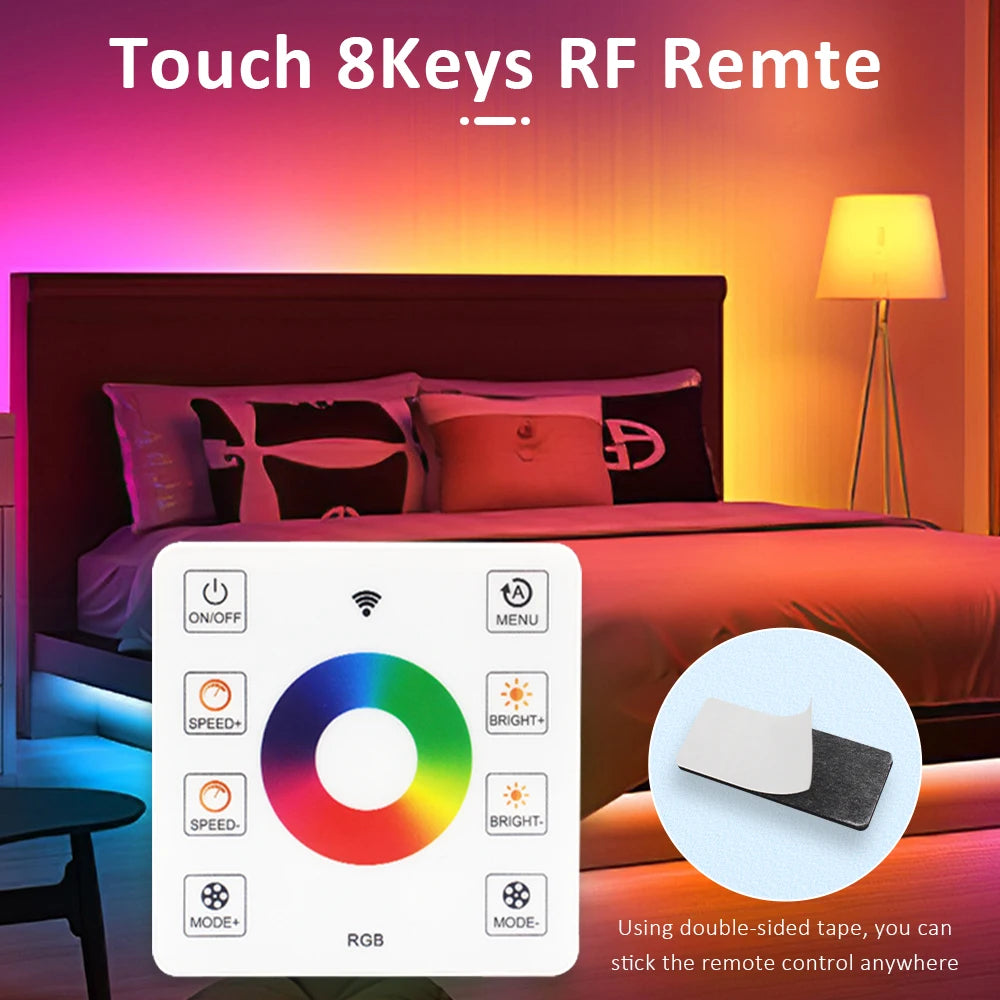 ruban led multicolore pixelé moderne adhésif contrôleur rf 5m 10m