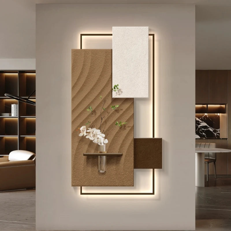 Lampe murale LED bois ambiance chaleureuse