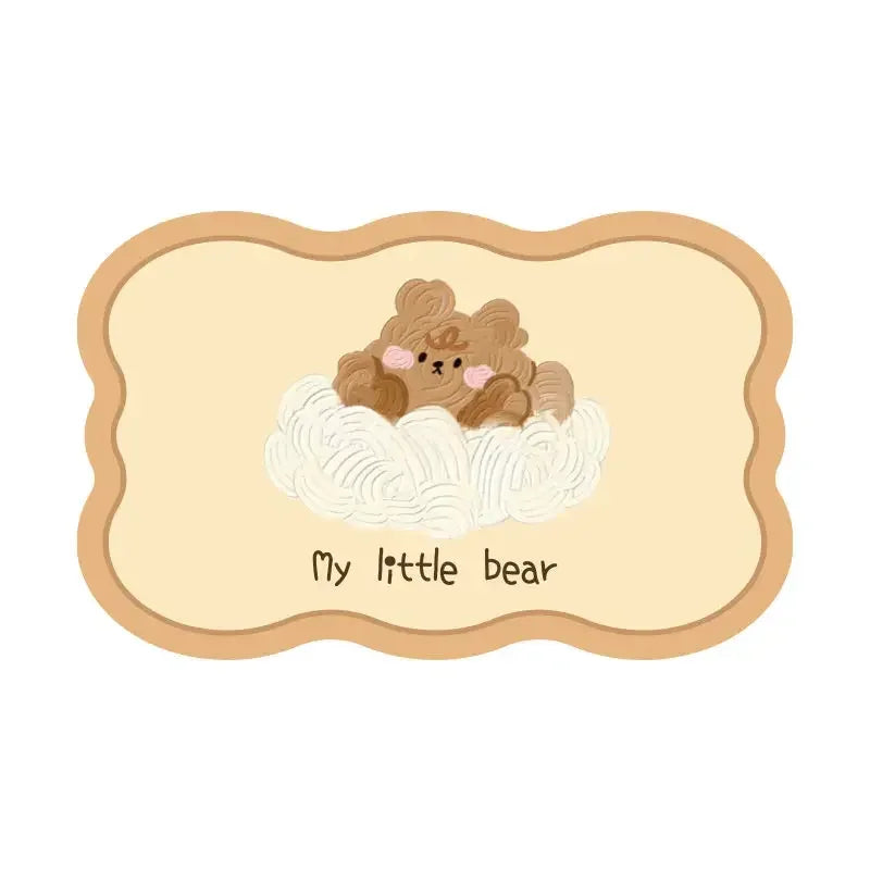 autocollant murale motif chien ours mignon texte have good dog beige rose