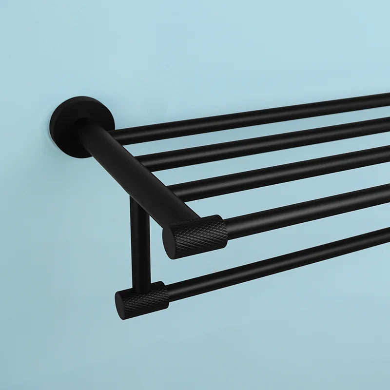 accessoires salle bain noir mat modernes fixations papier toilette verre dents brosse dents