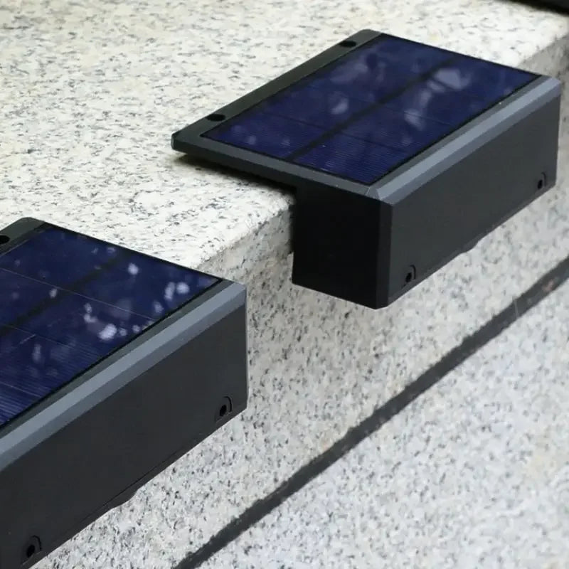 lumières solaires extérieures moderne appliques murales noires ip65 led clips