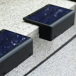 lumières solaires extérieures moderne appliques murales noires ip65 led clips