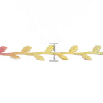 ruban décoratif dentelle feuilles polyester blanc rose doré mariage fête bricolage accessoire maison