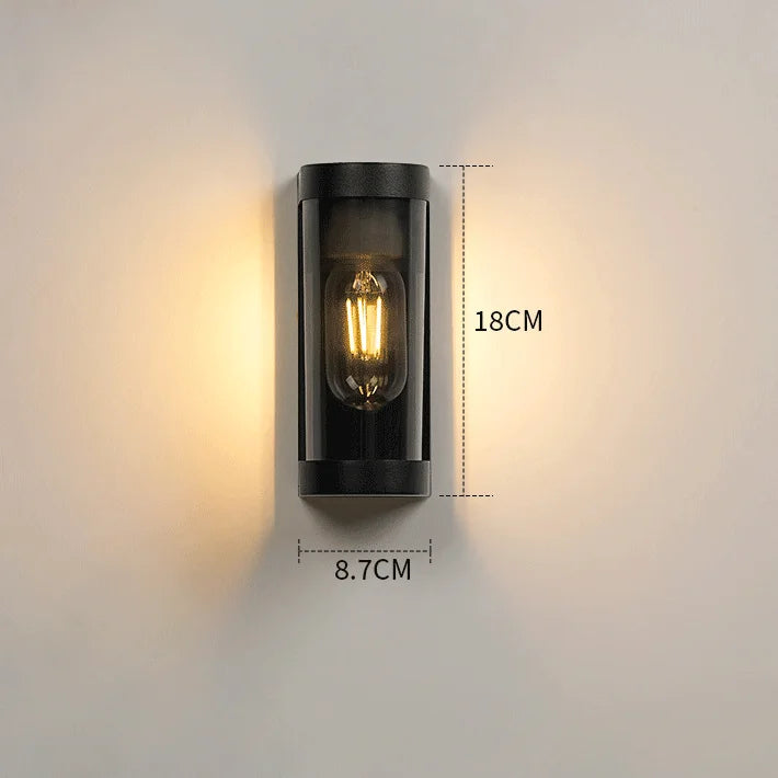 applique murale contemporaine noir led éclairage maison transparente fixations classique