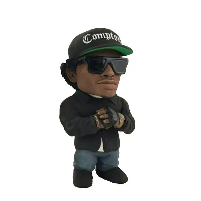 statue résine figurine tupac biggie pop art multicolore bandana tatouages chaîne dorée lunettes soleil
