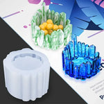 support bougie silicone mold blanc rayures verticales moderne diy époxide résine trousseau crafting matériaux