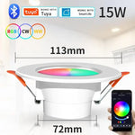 ampoule led intelligente 10w 15w blanc rgb cw tech app contrôle bluetooth voix