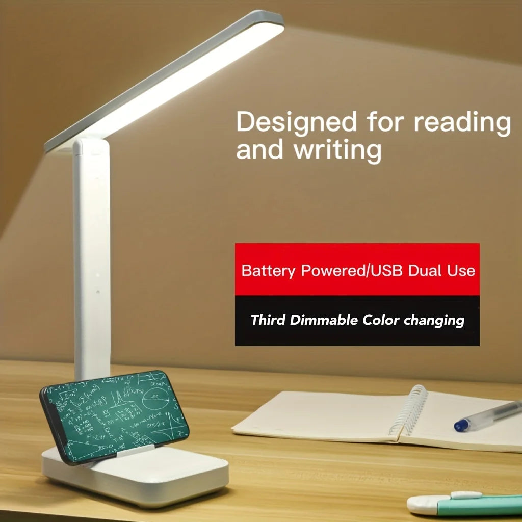 lampe pliable rechargeable led moderne blanc port usb porte telephone