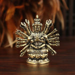 statuette bouddha bronze doré multiple bras intérieur religieux asiatique décoration méditation spiritualité