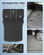 tapis sol voiture rayures horizontales noir velcro moderne conducteur copilote arriere coffre