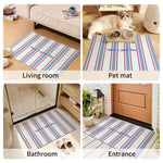 tapis entrée antidérapant adhésif protecteur résistant rides moderne minimaliste blanc bleu rouge