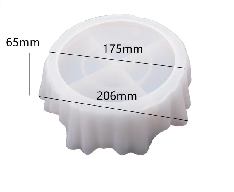 moule silicone bougie résine décoration ondulée transparent blanc rose bleu clair moderne organique