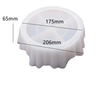 moule silicone bougie résine décoration ondulée transparent blanc rose bleu clair moderne organique