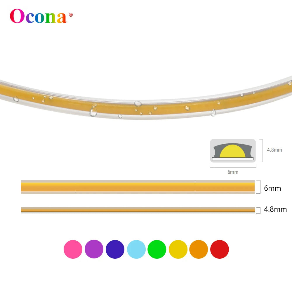 ruban led flexible blanc moderne adhésif 12v 3000k 50000h 2000lm/m 480led/m