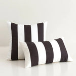 housse coussin extérieur imperméable 30x50cm 45x45cm rayées blanc jaune moderne amovible lavable