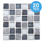 carreaux mosaïque adhésifs modernes 20x20cm imperméables antimoisissures résistants feu 10 feuilles