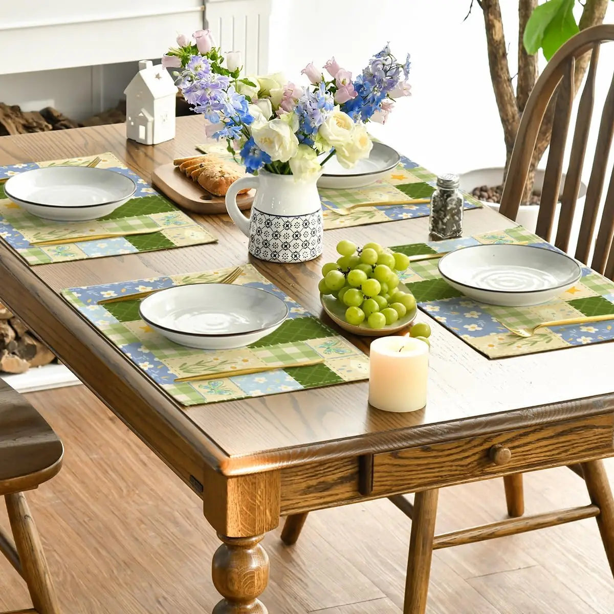 Set de table lin confortable et anti-rides pour cuisine