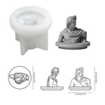 bougies décoratives statuettes classiques personnages modernes gris rose vert bleu