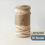 corde tressée macramé pastel haute ténacité 100% coton créative boucle métallique écologique artisanale