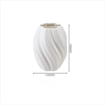 vase moderne plastique blanc texturé hauteur jusqu'à 26cm décoration intérieure
