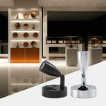 lampe table led 12v noir argent contemporaine réglable interrupteur aluminium mat