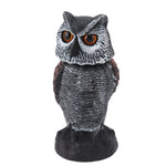 décoration extérieure hibou noir plumes réalistes ornement animalier jardin figuration