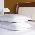 taies oreiller satinées modernes cheveux peau gris bleu marine blanc beige polyester opaques