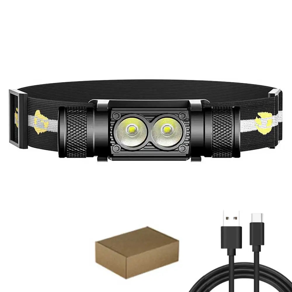 lampe frontale led rechargeable camping chasse fishing 1000lm noir jaune violet