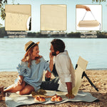 chaise longue pliable moderne portable beige clips sac transport camping plage barbecue randoextérieur