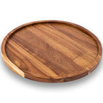 assiette ronde bois marron clair minimaliste rustique dîner pain grande petite