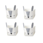 panier rangement pliable coton bio animal mignon blanc moderne jouets enfants