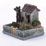 miniatures traditionnelles résine bâtiments toitures tuiles détails architecturaux gris noir vert