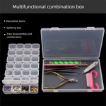 boîtes rangement transparentes modernes compartiments ajustables outils bijoux accessoires organisation pratique clips fermeture