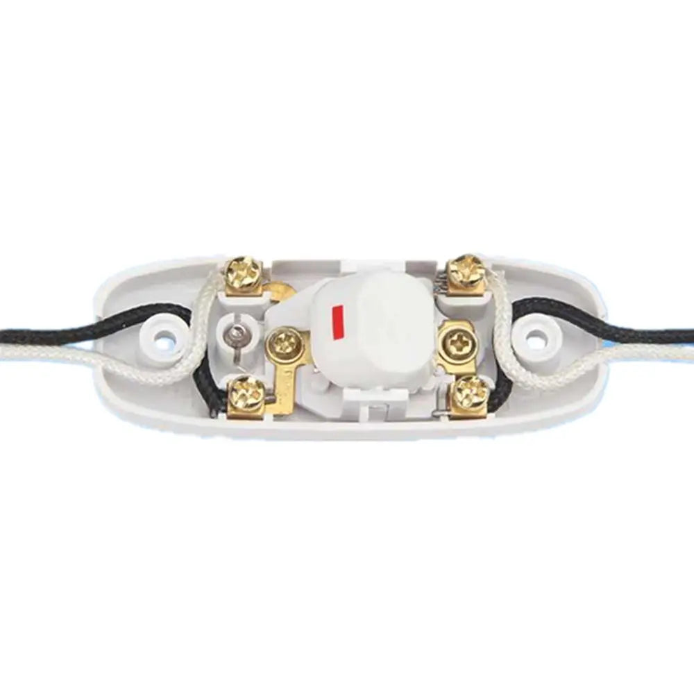 interrupteur bouton pression blanc noir moderne boutons pattes dorées câbles basse tension led