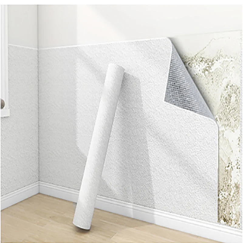 papier peint adhésif moderne blanc gris rose opaque PVC chambre minimaliste