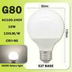 ampoules led blanc modernes e27 80mm 95mm 120mm 10w 15w 18w 270deg translucent